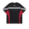 Chuanchuan Yejia Diseño Original Estilo Europeo y Americano High Street Costuras Camiseta de Punto Hombres y Mujeres Holgada Adelgazante Manga Corta Moda Ins Marca