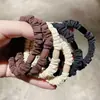 Novo Elástico de Cabelo de Alta Elasticidade Estojo de Couro Durável Anel de Cabelo Versátil Scrunchie Preto Corda para Rabo de Cavalo Elástico Acessório de Cabelo