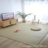 Alfombra Tatami de Seda Helada Estilo Japonés para Enfriamiento para Sala de Estar, Dormitorio, Mesita de Noche, Balcón, Esterilla de Ratán, Colchón Engrosado de Tamaño Completo