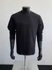 Nueva camiseta de manga larga para hombre, top tipo sudadera estilo americano, capa interior blanca para primavera y otoño, marca de moda, holgada deconstruida para estudiante