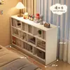 Estante de Livros Armário Divisória de Cabeceira Rack de Armazenamento de Chão Armário de Grade Lateral para Quarto Armazenamento Armário de Oito Compartimentos Armário de Armazenamento