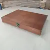 Caja de Madera Rectangular Retro Tapa abatible Almacenamiento de Escritorio Álbum de Fotos Caja de Madera Caja de Embalaje Delgada Papel A4 Venta Directa de Fábrica