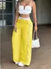 Pantalones deportivos de pierna ancha de tiro alto con cordón, estilo Y2K transfronterizo, estilo europeo y americano, pantalones casuales holgados con caída, versátiles para otoño e invierno, con bolsillos