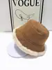 Sombrero de pescador de invierno cálido para mujer, de doble cara, adelgazante, elegante, de felpa, con copa redonda