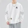 Envio Rápido Moletom Masculino Primavera/Outono 2026 Novo Gola Redonda Caimento Solto Sem Capuz para Adolescentes