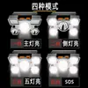 Linterna frontal LED Mini de Cinco Cabezales Luz Fuerte Montada en la Cabeza Lámpara de Minero Iluminación de Largo Alcance Linterna Impermeable Linterna Frontal para Pesca al Aire Libre