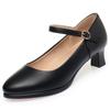 Una generación de zapatos de trabajo de azafata de verano, zapatos de trabajo profesionales negros para mujer, de suela suave, cómodos, planos y de cuero suave.