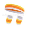 Deportes al Aire Libre Conjunto de Tres Piezas Diadema Colorida Muñequera Algodón Transpirable Absorbente de Sudor Diadema para el Cabello Running Baloncesto Pañuelo de Cabeza de Algodón Absorbente de Sudor