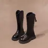 Botas para Niña 2026 Nuevas Botas Largas de Invierno Botas Altas hasta la Rodilla para Niños Botas de Combate para Niñas Botas de Cuero de Caña Alta con Forro de Piel Niños Grandes