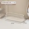 Caja con compartimento para borla a prueba de polvo, secador y escurridor para esponjas de maquillaje, caja de almacenamiento para brochas de maquillaje, polvo suelto, rubor, lápiz de cejas, caja para brochas