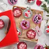 24 Piezas Joyería de Bolas para el Día de San Valentín Rojo Brillante Rosa plateado Árbol de San Valentín Colgante de Madera Decoración Romántica para el Día de San Valentín