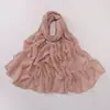 Lenço de Chiffon com Pérolas, Novo Estilo, Gota d'Água de Strass Premium, Lenço Étnico Hui, Lenço de Cabeça Malaio, Hijab