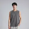 Chaleco Holgado de Color Sólido para Hombre, Verano Simple Transpirable Amigable con la Piel Versátil Deportivo Casual Sin Mangas