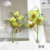 Flor Artificial de 3 Ramas Orquídea Phalaenopsis de Colores Cadena Material para Accesorios de Cabello DIY Flor Falsa Guirnalda para el Hogar Decoración de Fotografía