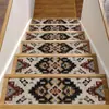 Alfombrilla para Escaleras Temu Transfronteriza Alfombrilla para Peldaños Alfombrilla de Piso Étnica Retro Antideslizante y Resistente a Manchas Diatomeas Caucho Antideslizante Alfombrilla para Escaleras