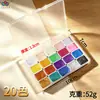 Kusuo Acuarela Perlada Pigmento Sólido Set Pigmentos de Arte Herramientas de Pintura Arte de Uñas Acuarela Sólida Set de Pintura