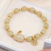 Pulsera de Ágata Natural Perfecta Conejo de Jade de Verano para Mujer, Diseño Único, Regalo de San Valentín para Novia, Nuevo Estilo