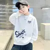Sudadera de Dibujos Animados para Niños Otoño 2026 Nuevo Estilo Manga Larga Más Terciopelo Superior Niño Primavera Otoño Travieso Guapo Niño Grande Ropa Infantil