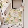 Alfombrilla de Piso Grande para Baño Alfombrilla Exterior de Puerta de Baño Barro de Diatomeas Absorbente Alfombrilla para Pies de Separación Seca y Húmeda para Inodoro-K
