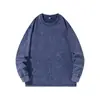 Camiseta Masculina 260g Algodão Puro Estilo High Street Ombro Caído Caimento Solto Outono Nova Básica Manga Longa Liquidação