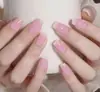 Modelo Doméstico Mais Vendido Combinação de 10 Peças de Manicure Doce Estampa de Leopardo Desenho Animado Longo Strass Gato Francês Olho de Gato Unhas Usáveis Atacado