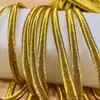 0.3/0.5cm Negro Blanco Oro Plata Rojo Banda de Fuelles Banda Cóncava Cuerda Delgada Banda de Espiga Adorno para Ropa Cheongsam Oro Profundo