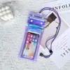 Bolsa impermeable transparente de PVC para teléfono móvil, bolsa para teléfono móvil con airbag plegable triple, funda protectora inflable para teléfono móvil para natación al aire libre