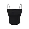 Estilo Verano 2026 Nuevo Estilo Puro Deseo Estilo Chica Caliente Mono plisado tipo camisola con copas incorporadas para mujer en Negro, Beige, Blanco y Gris