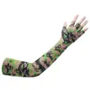 Mangas para Brazos de Seda de Hielo para Hombres, Guantes Finos de Medio Dedo para Verano para Conducir, Protectores de Brazos Unisex