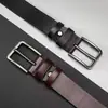 Cinturón de Cuero Popular para Hombre en Stock con Hebilla de Anillo D Giratorio, Cinturón Duradero para Moda de Negocios y Casual, Cinturón de Moda al por Mayor