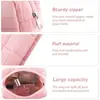 Linda Bolsa para Adolescentes Bolsa de Maquillaje de Peluche Set de Bolsas Cosméticas de Viaje Bolsas de Maquillaje Rosas Cartera Bolsas de Tocador con Cierre Preppy Organizador de Almacenamiento de Skincare con Cierre Moderno