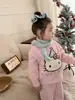 Roupas de Casa Quentes Espessas Conjunto para Pais e Filhos Fofas Meio Veludo Novidade Outono e Inverno Rolo Grande e Pequeno