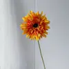 Gérbera Escovada Simulada de Ramo Único Decoração de Casa Gérbera Branca Simulada Atacado Transfronteiriço Flores de Casamento