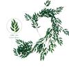 Flor artificial planta verde rattan arco de flores de seda casamento enrolamento criptografia simulação rattan verde planta verde folha de salgueiro simulação rattan