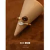 Anillo Explosivo de Piedra Ojo de Tigre 2025 Anillo de Dedo de Nicho Vintage para Mujer Anillo de Estilo Retro Ajustable de Lujo Ligero