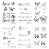 Calcomanía de Tatuaje de Letra Inglesa Impermeable para Mujer Duradera Clavícula Sentido de Alta Gama Jugo Cibernético Celebridad Ins Herbal Tendencia Semipermanente