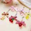 Mini Neceser Estilo Coreano, Billetera para Monedas, Colgante de Moda, Agenda Fashion, Lápiz de Cejas de Cereza Realista, Colgante de Labial