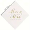 Venta Caliente de Nuevo Producto Transfronterizo 20 Piezas de Servilletas de Estampado en Caliente de Anillo de Diamante Servilletas Desechables para Boda Servilletas para Fiesta de Boda