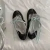 Meias com Laço Cinza-Azulado para Meninas, Estilo Japonês Versátil Fofas Xadrez Renda Estilo Coreano Primavera e Verão Alto Valor Estético Meias Largas