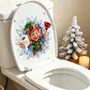 Pegatinas divertidas de renos para inodoro, calcomanías de pared para decoración del hogar, autoadhesivas, impermeables, resistentes al aceite, 3D, arte de pared vibrante y hermoso