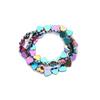 Chapado al vacío amor cuentas sueltas en forma de corazón cuentas pulsera semiacabados accesorios de joyería diy agujero horizontal cuentas en forma de corazón