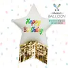 Nuevos Globos de Papel de Aluminio con Borlas Mate de Estrella de Cinco Puntas Decoración para Fiesta de Graduación Cumpleaños Atrezzo para Fotos al por Mayor