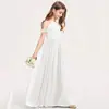 Vestido Chiffon Novo Estilo para Performance de Piano de Meninas, Vestido para Performance de Orquestra, Vestido Longo para Competição de Violino, Primavera