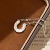 Collar de Herradura para Mujer, Joyería de Nicho de Lujo Ligero, Diseño de Alta Gama, Cadena para Clavícula, Joyería de Circonita en Forma de U al por Mayor