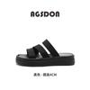 Pantuflas de Exterior Augu Shiden para Mujer 2026 Nuevo Estilo de Verano para Usar con Faldas, Sandalias Negras de Suela Gruesa, Sandalias Deportivas y de Moda