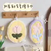 Toalla de mano de tulipán, doble capa engrosada, absorbente y sin pelusa, paño colgante para cocina, pañuelo para niños, toalla cuadrada, toalla de limpieza