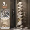 Zapatero multicapa para apartamentos de alquiler, ahorra espacio, organizador de zapatos simple detrás de la puerta, estante de almacenamiento para dormitorio, zapatero inclinado de lujo ligero
