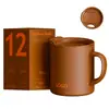 Taza de acero inoxidable 316 transfronteriza con tapa, 12 oz, taza de café elegante, taza de leche para oficina, taza de té