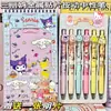 Venta al por mayor de fábrica bolígrafo de gel de prensa de alto valor de color lindo de dibujos animados Sanrio secado rápido suave pluma pincel para firma negro
