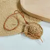 Nuevo Colgante de Lanyard para Sombrero de Rafia Sintética, Accesorio de Bolso Estilo Pastoral, Accesorio de Lanyard Llavero Combinación para Bolso